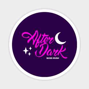 Boss Rush After Dark Logo (Pink + White) Magnet